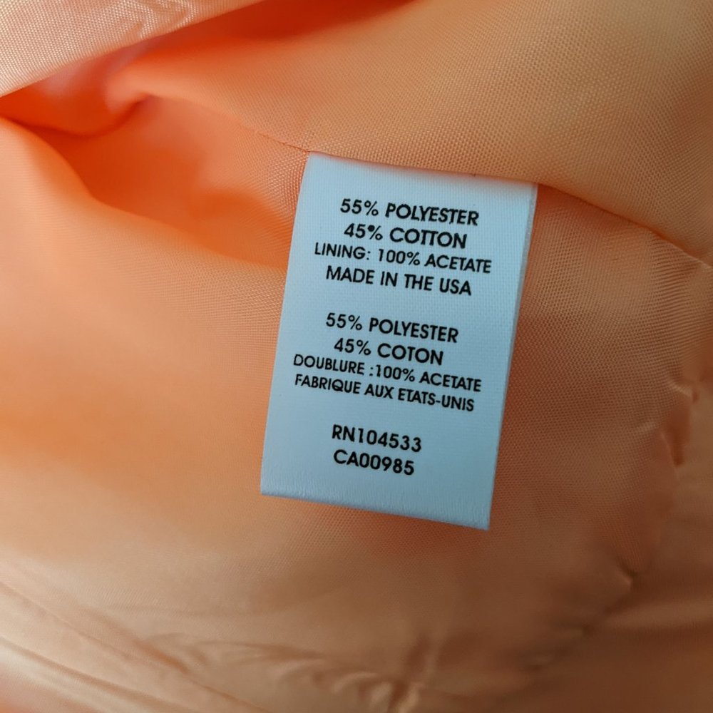 NWT Nanette Lepore Blazer Size (8) Tangerine - Picture 10 of 16